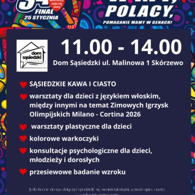 WOŚP 2026 w Domu Sąsiedzkim